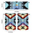 thumbnail image 6 of Kitchen Curtains 36 Inch Short - 3 Panel Set, Rod Pocket Window Curtain, Boho Floral Tribal Style, 100% Polyester for Farmhouse, Kitchen, Cafe, Bedroom, Easy Wash, 6 of 6