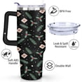 thumbnail image 3 of Holly Leaves Envelope 40 Oz Tumbler with Handle Lid and Straw Stainless Steel Double Walled Vacuum Insulated Cup Merry Christmas Gifts Tumbler for Women Men Friends Outdoor Indoor, 3 of 6