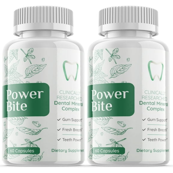 (2 Pack) Power Bite - Advanced Oral Probiotics Formula for Healthy Teeth and Gums, Fresh Breath, Ear, Nose, Throat, and Immune Health Supplement - 120 Capsules