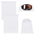 thumbnail image 1 of Uxcell 2-Pack Bolsa para Gafas de Esquí, 11.8" x 9.1" Bolsas de Pouch de Microfibra Suave con Cordón para Gafas de Nieve Blancas, 1 of 7