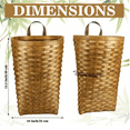 thumbnail image 3 of Front Door Basket Woven Wall Hanging Basket Hanging Storage Dr Farmhouse Dr Crafting, 3 of 5