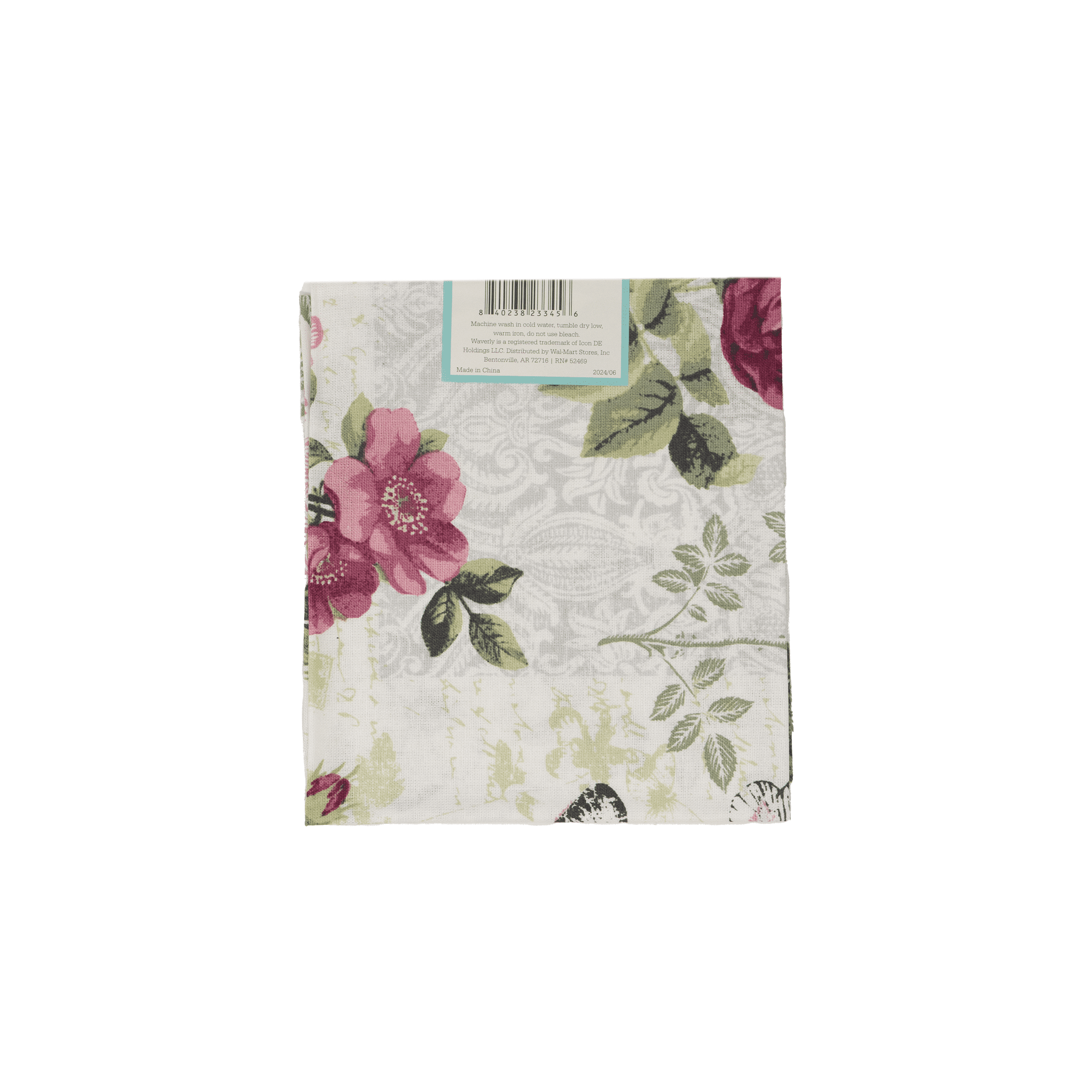 Waverly Inspirations Fat Quarter Precut 100% Cotton Prints Fabric Rose Cranberry 18 in x 21 in for Quilting & Sewing
