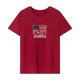 thumbnail image 1 of Camiseta de mujer de verano clásica cómoda cuello redondo para uso diario en la calle Rojo, 1 of 7