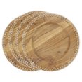 thumbnail image 3 of Saro Lifestyle Rustic Stitched Edge Wood Charger (Set of 4), 3 of 4