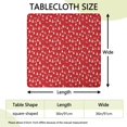thumbnail image 2 of Red Christmas Tree Pattern Square Fitted Tablecloth with Elastic Edge,Square Table Cover,Washable Elastic Table Cover for Home Kitchen Party Decor 36"x36", 2 of 6