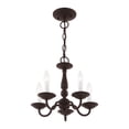 thumbnail image 6 of 5011-01 Livex Lighting Williamsburgh - 5 Light Convertible Mini Chandelier in Traditional Style - 13 Inches wide by 11 Inches high-Antique Brass, 6 of 7