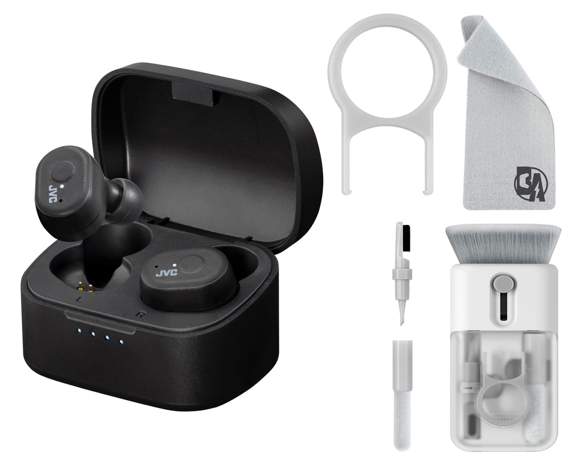 JVC Marshmallow True Wireless InEar Headphone in Black With Cleaning