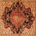 thumbnail image 1 of Ahgly Company Indoor Square Medallion Orange Traditional Area Rugs, 4' Square, 1 of 1
