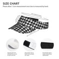 thumbnail image 3 of Fotbe Black Tartan Plaid Visera Deportiva con Diseño, Gorra Abierta Ajustable de Algodón para Mujer y Hombre, 3 of 7
