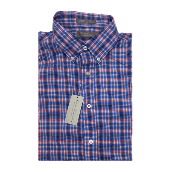 Cremieux Signature Collection Shirt, Plaid Red/Blue, L