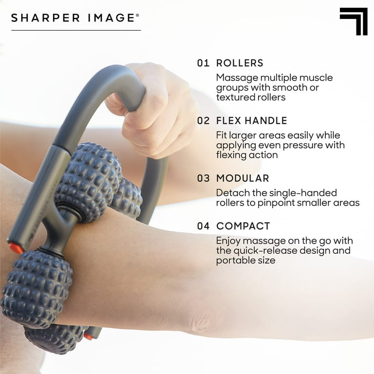 Sharper Image Flex Roller Modular Massager With 8 Attachments