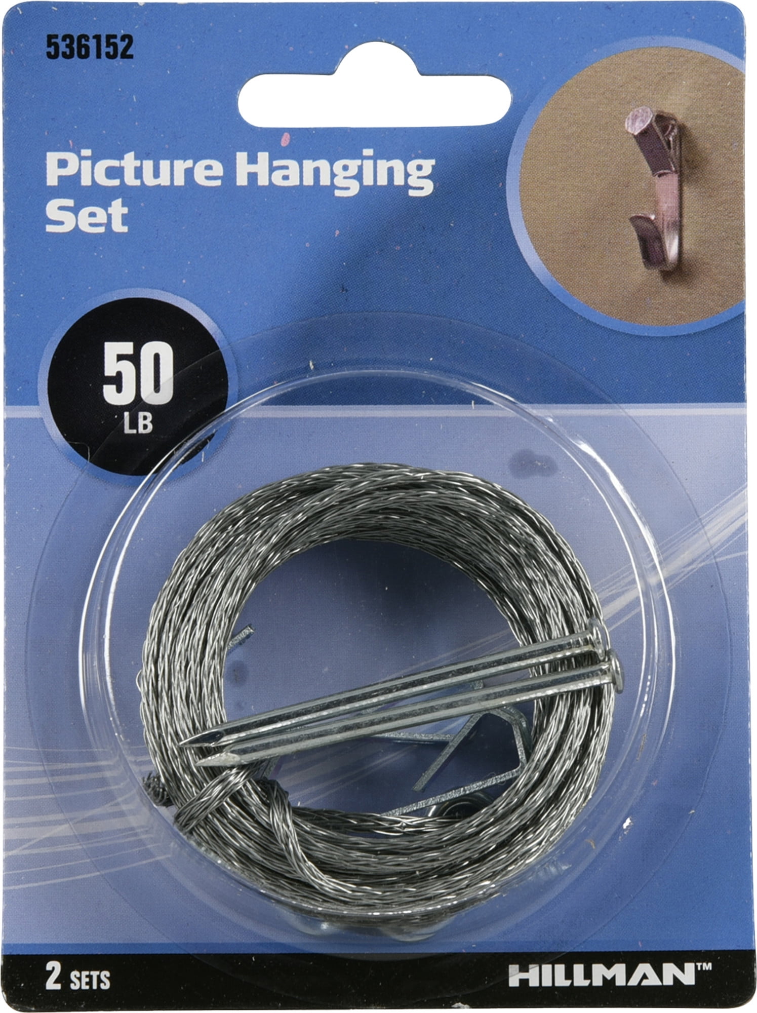 Hillman Picture Hanging Kit, 50lbs, 2 Sets