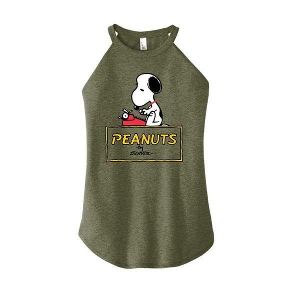 Peanuts - Snoopy Typing - High Neck Tank