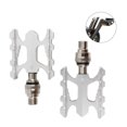 thumbnail image 3 of Naiovety Pedales de bicicleta, accesorios para bicicletas, liberación rápida, plegable, aleación de aluminio, repuesto de Pedal de ciclismo, pieza Ciclismo Plata Naiovety OD024280-03, 3 of 6