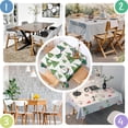 thumbnail image 4 of White Christmas Watercolor Tree Pattern Square Tablecloth,Waterproof Square Table Cover,Wipeable Spillproof Washable Table Cover for Home Kitchen Party Decor 42"X42"(107x107cm), 4 of 6