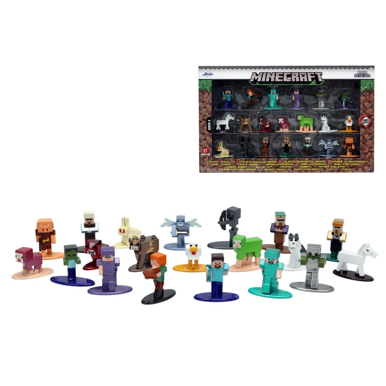 Minecraft Nano Diecast Metal Characters Action Figure Set