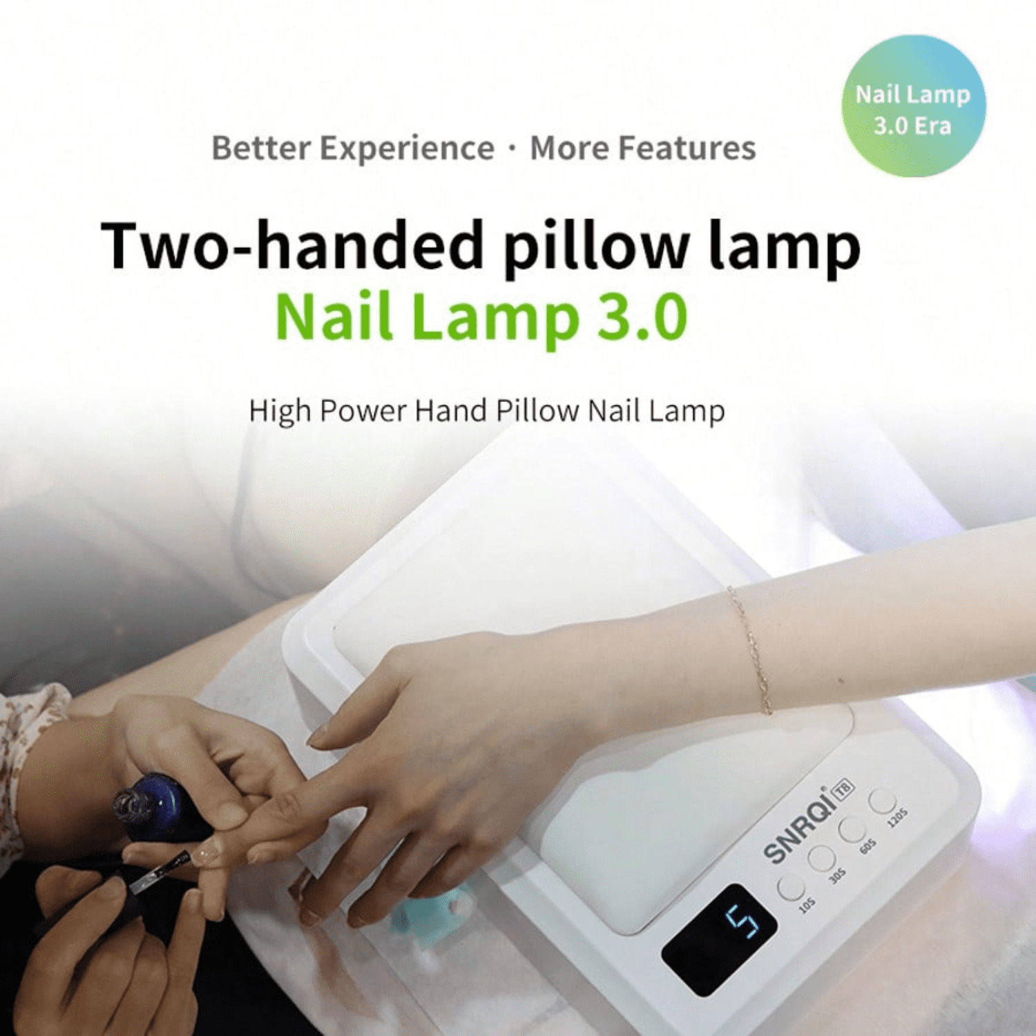 72W Professional Nail Lamp with 60 LED Beads - Dual-Spectrum UV/LED Fast Curing for Gel Polish - Infrared Sensor Hands-Free Operation - 4 Timer Settings for Salon Home Use