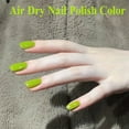 Air Dry Light Green Gel Nail Polish, Chip Resistant Bright Green Summer