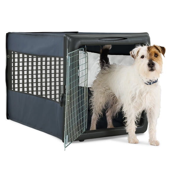 EveryYay Pop-Up Travel Pet Kennel 20.75" H Medium Grey