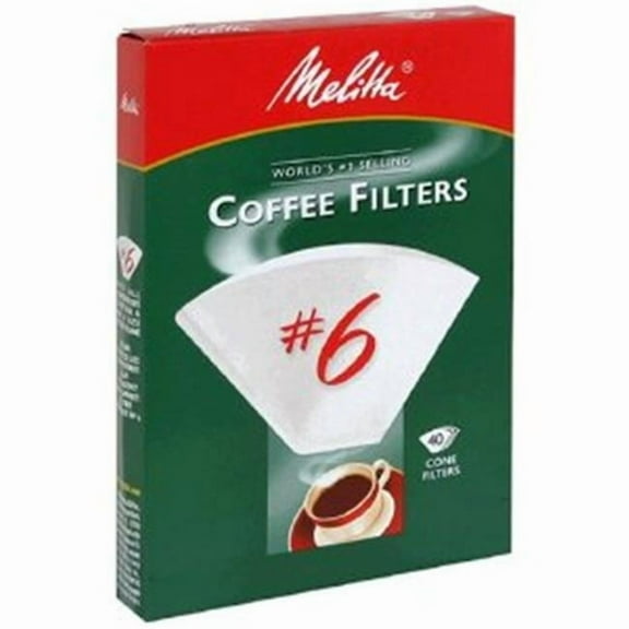 Melitta  40-Count No.6 White Cone Coffee Filters