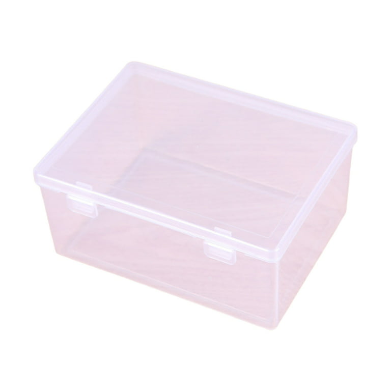 EVEXPLO Practical Clear Storage Box Transparent Plastic Storage Organizers  with Lids Jewelry Storage Box for Ornaments Stickers