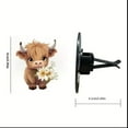 thumbnail image 2 of Cute Highland Cow Air Freshener Vent Clip, Car Vent Clips Decor, Air Diffuser Clips, Highland Cow Car Interior Decor Accessories Clearance, 2 of 6