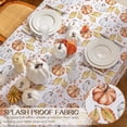 thumbnail image 4 of Romanstile Fall Tablecloth Rectangle, Thanksgiving Pumpkin Orange Table Cloth, Waterproof Satin Resistance Table Cover for Dining, Kitchen, Party Decorations (60 x 84 inch), 4 of 8