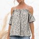 thumbnail image 4 of Top casual de lunares con volantes y hombros descubiertos de verano a la moda sexy para mujer Pompotops lopia992489, 4 of 9