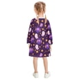 thumbnail image 3 of Girls' long-sleeved dress Light Ball Ghost Star Girls' A-line dress with ribbed cuffs Soft and comfortable, 3 of 6