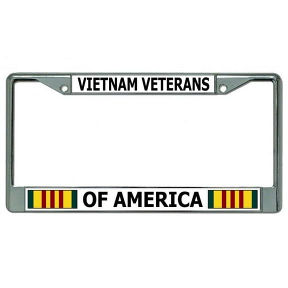 212 Main LPO4710 6 x 12 in. Vietnam Veterans of America Chrome License Plate Frame