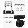 thumbnail image 4 of 3-Piece Expandable Luggage Sets, ABS Spinner Suitcase Set with TSA Lock , Black, 4 of 11