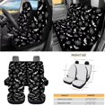 thumbnail image 3 of HUISEFOR 15 Packs Spider Web Car Seat Cover Full Set Non Slip Comfortable Steering Wheel Cover Seat Belt Cover Car Trash Can Air Vent Storage Bag Coasters Fit for Most Cars, Auto, SUVs, 3 of 7
