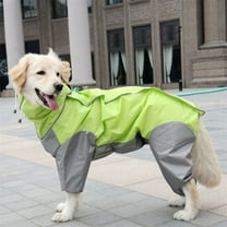 Zhuge Waterproof Dog Raincoat, Lightweight Pet Rain Clothes with Poncho Hood (XXL, A02)