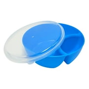 Your Zone 2-Divided Bowl with Lid, 18 oz, Blue