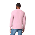 thumbnail image 3 of Wire Delight Men’s Crewneck Long Sleeve Tee, Durable Cotton Classic Fit T-shirts, Light Pink, S, 3 of 5
