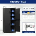 thumbnail image 6 of AUHUP 4 Doors Garage Storage Cabinets with 3 Adjustable Shelves, 71"H Locking Steel Storage Cabinet for Home Office, Garage,Warehouse,Workshop (Black), 6 of 8