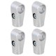 thumbnail image 1 of 4pcs Metal Drying Rack Pipe Fittings Two-way Connector 25mm Inner Dia Afortunado Sencillez, 1 of 3