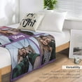 thumbnail image 6 of Fathers Day Personalised Gifts from Daughter Son-Custom Blanket with Photo Text-Customised Blankets-Multiple Colors Sizes Soft Flannel Blankets-Gifts for Dad Mum Grandma Grandfather, 6 of 6