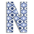 thumbnail image 1 of The Stupell Home Decor Collection Stupell Industries Oversized Blue Ikat Hanging Initial, 1 of 2
