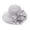 Grey, variant on CHENge Women's Layered Organza Hat, Ladies' Formal Wedding Tea Party Wide Brim Sun Hat