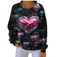thumbnail image 2 of NuoCaiYun Womens Valentine's Day Sweatshirt Cute Love Heart Grahic Print Lover Gift Long Sleeve Pullover Tops, 2 of 6