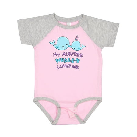 

Inktastic My Auntie Whale-y Loves Me Gift Baby Boy or Baby Girl Bodysuit