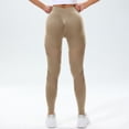 thumbnail image 6 of Women's Hollowed Out High Waisted Yoga Pants, Seamless Hip Lifting Workout Leggings, Quick Dry Running Fitness Pants for Women, Tummy Control Athletic Gym Pants Khaki M, 6 of 8
