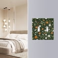 thumbnail image 4 of Yayeee Toggle Light Switch Wall Plate 2-Gang 4.56"x4.48" Decorative Outlet Cover, Green Flowers Pattern, 4 of 7