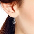 thumbnail image 3 of AeraVida Traveler Sterling Silver Compass Dangle Earrings | Vintage Compass Dangle Earrings for Women | Dangling Compass Earrings Jewelry Gift | Gift for Daughter | Traveler Accessories, 3 of 5