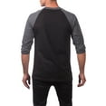 thumbnail image 2 of Pro Club Men's 3/4 Sleeve Crew Neck Baseball Shirt, 2 of 5