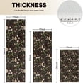 thumbnail image 4 of Brown Mushroom Daisy Dark Pattern Kitchen Rugs Sets Of 3,Kitchen Runner Rugs Non Skid Washable,Decorative Kitchen Floor Mats for Kitchen,Sink,Laundry,17"x30"+ 17"x47" + 17"x59", 4 of 6