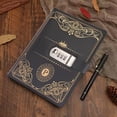 thumbnail image 7 of Notebook A5 Lockable Vintage Journal Combination Lock Diary PU Leather Lined Thick Paper 200 Pages Business for College Office Privacy by Xuniizn, 7 of 7