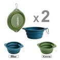 thumbnail image 4 of GOOPAWS Silicone Non-Skid Travel Cat & Dog Bowl, 2 count, Blue/Green, 4 of 5