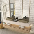 thumbnail image 3 of 19.7*12.8-inch rectangular bathroom cement art basin with drain in the same color, 3 of 11